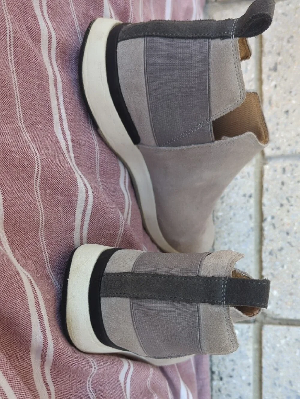 Vionic CeCe Slip-On Suede Chelsea Pull On- Taupe - Picture 5 of 7